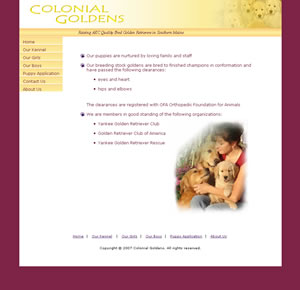 Colonial Goldens Home Page